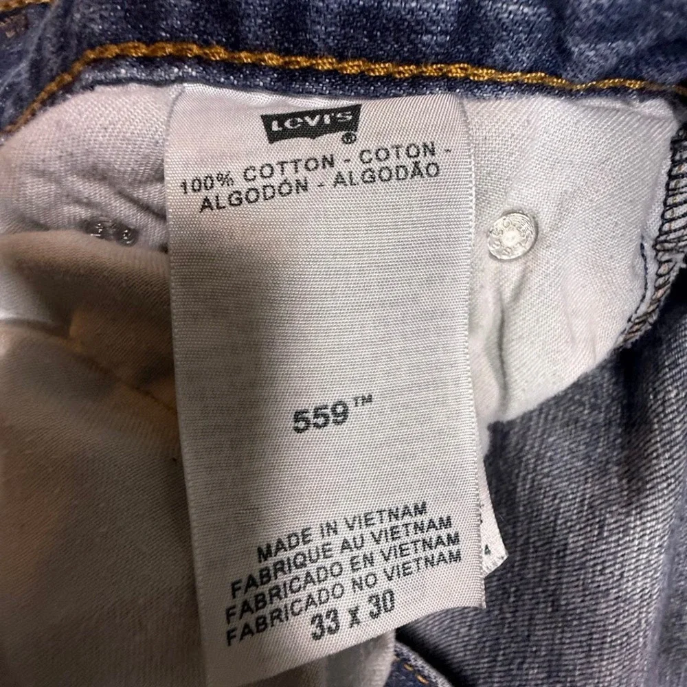 Levis 559 Relaxed Straight Jeans Mens 33x30 Blue Medium Wash Denim Pants